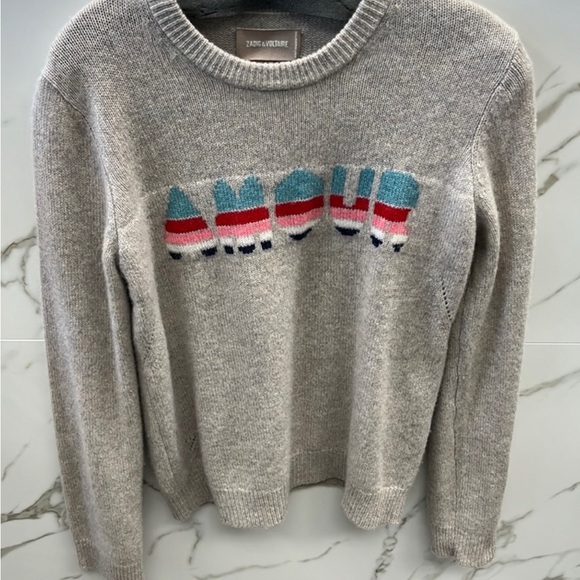 EUC Zadig & Voltaire Cashmere Amour Sweater - Picture 3 of 6